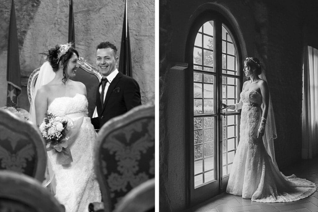 Irina și Gio în timpul ceremoniei civile la Santa Maria in Tempulo, fotograf nuntă Roma DaFilm.it